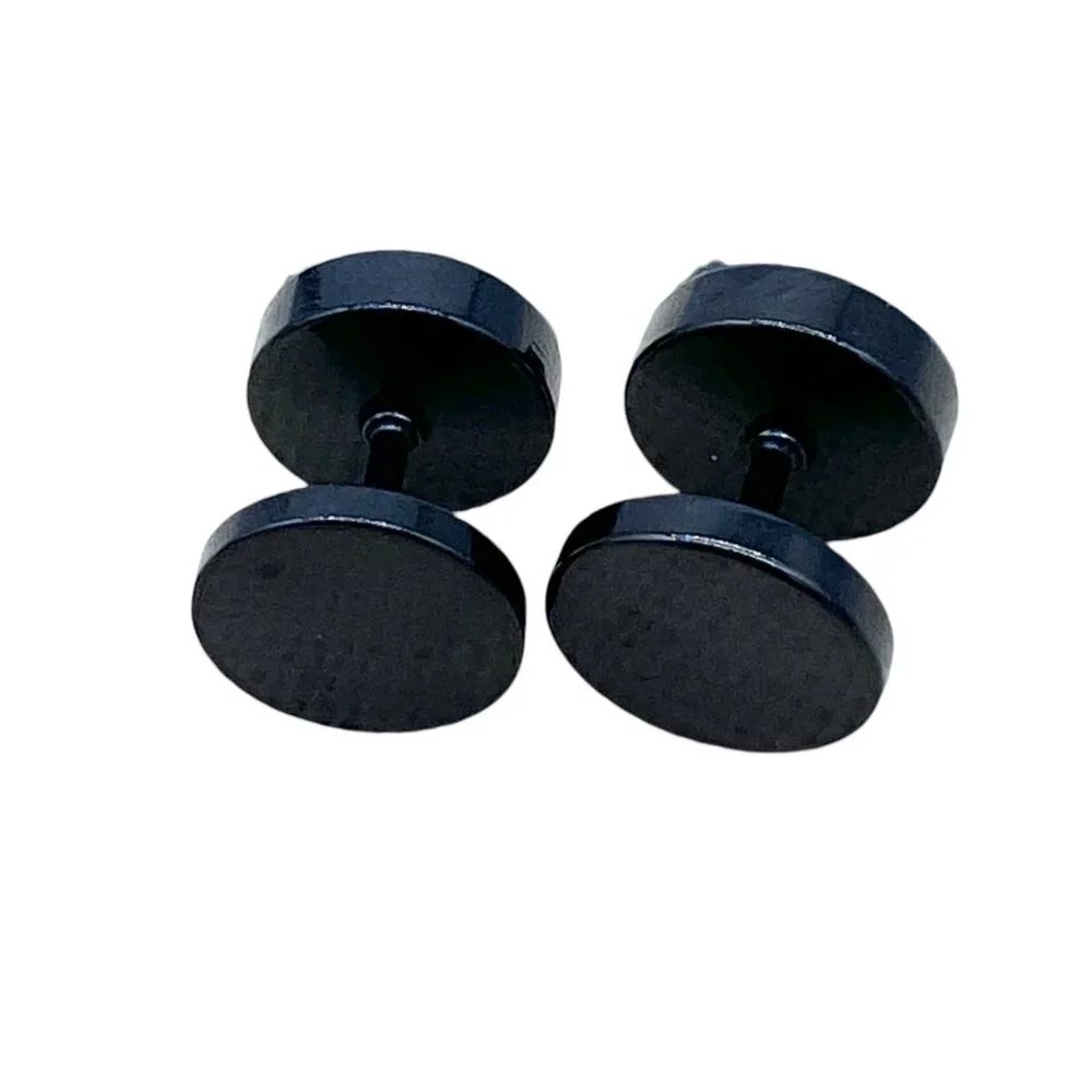 Black Crystal Cufflinks For Men Round Design Elegant and Stylish Formal Wear